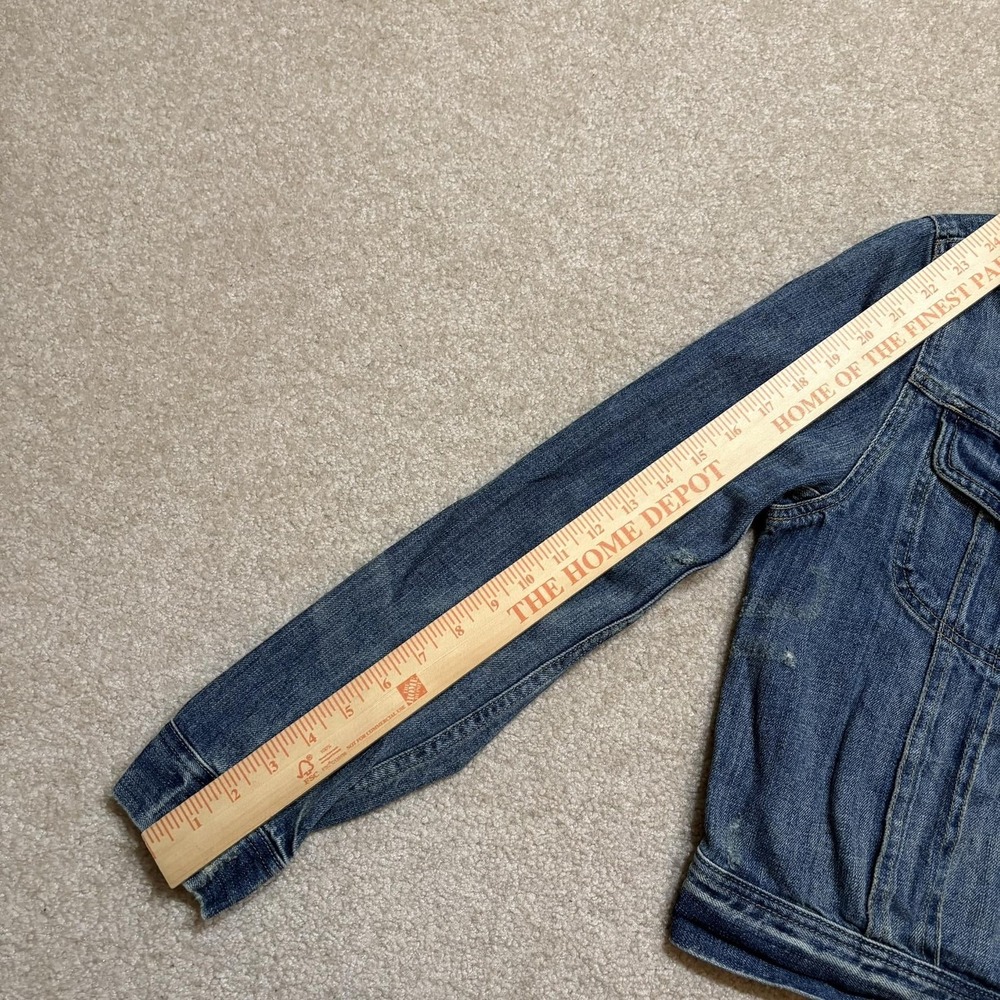 Vtg Ralph Lauren Sport Denim Jacket Womens Medium Blue Full Zip Trucker Western - Picture 8 of 16